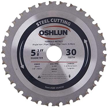 Imagem de Oshlun SBF-054030 Lâmina de serra MTCG de 30 dentes 5-3/8" com mandril de 20 mm (buchas de 5/8" e 10 mm) para aço suave e metais ferrosos