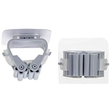 Imagem de SUPORTE/PORTA VASSOURA COM ENCAIXE DE PLASTICO AUTOADESIVO 6X5CM