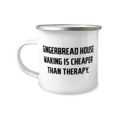Imagem de Presente para fazer casa de gengibre com amor, fazer casa de gengibre é mais do que o feriado inapropriado 355 ml Caneca para acampamento presente para homens e mulheres