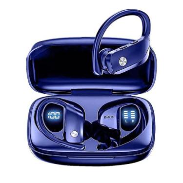 Imagem de Fones de Ouvido Bluetooth TWS com Indicação de Bateria Cancelamento de Ruído Gancho para Esportes - Headphones sem Fio Bluetooth (blue)