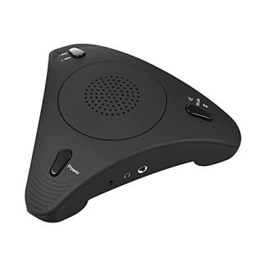 Imagem de CIADAZ USB Desktop Computer Conferência Omnidireccional Condensador Microfone Mic Speaker Speakerphone 360 ​​° Audio Pickup Plug & Play para Business Video Meeting