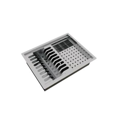 Imagem de Calha Úmida Canal Equipado Escorredor Louça Inox Embutido