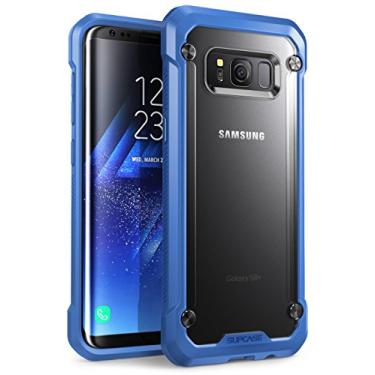 Imagem de SUPCASE Capa para Samsung Galaxy S8+ Plus, série Unicorn Beetle Premium, capa protetora híbrida Frost transparente para Samsung Galaxy S8+ Plus versão 2017, pacote de varejo (geada/azul)