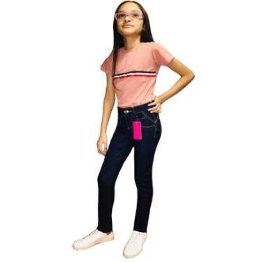 Imagem de Calça Skinny Feminina Jeans Infanto Juvenil de 4 a 16 Anos A-Feminino