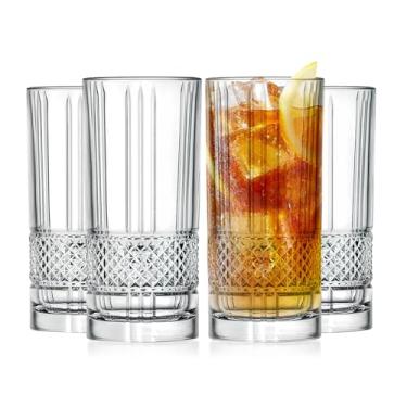 Imagem de Barski Copo Highball - Copos para beber - Conjunto de 4 - Copos Hiball - Copo de cristal de vidro - para água, suco, cerveja, coquetéis mistos, copo de mojito, vidro Tom Collins Bar, 368 g, feito na
