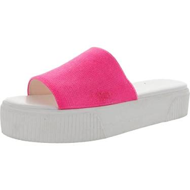 Imagem de Jessica Simpson Sandália feminina Ezira com bico aberto enfeitada, Rosa/neon, 42