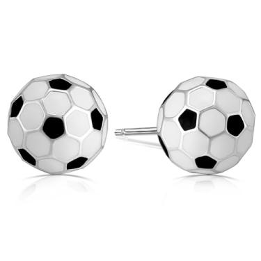 Imagem de VULETO Brincos esportivos para mulheres, homens, beisebol, futebol, vôlei, futebol, basquete, pickleball, acessórios para mulheres, mães, fãs de esportes, amantes de esportes, joias, presentes, Cobre,