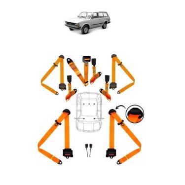 Imagem de Kit cinto de segurança COMPLETO RETRÁTIL para FIAT PANORAMA + fechos -