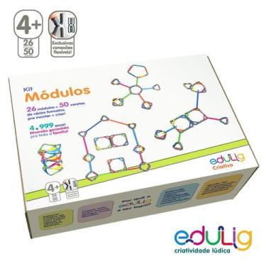 Imagem de Brinquedo Educativo Edulig Criativo Módulos - 26 módulos pré-montados 