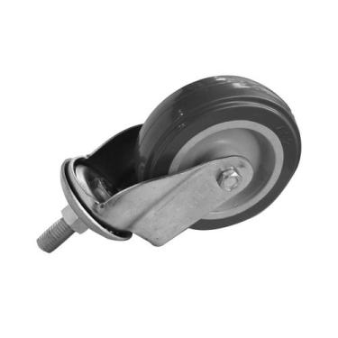 Imagem de Rodízio Sem Trava c/ Parafuso Giratório Cinza 4 Pol Plástico - Schiopp