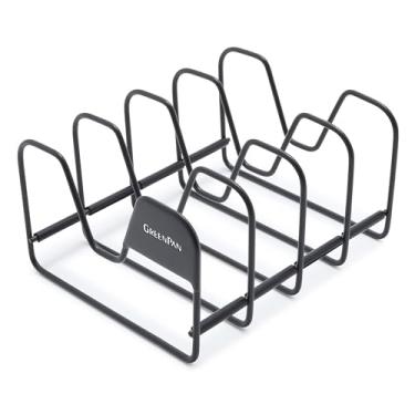 Imagem de GreenPan Acessórios GP-ACCES Rack de armazenamento com tampa de arame, 22,6 cm, preto