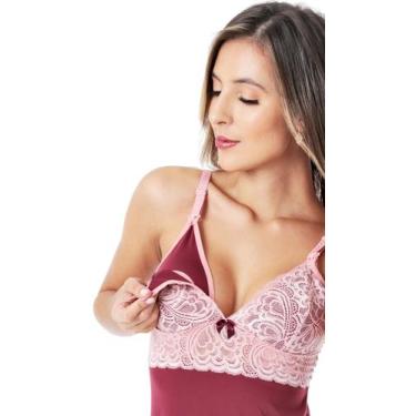 Imagem de Short Doll Amamentação De Renda Sem Bojo Pijama Feminino - Empório Lin