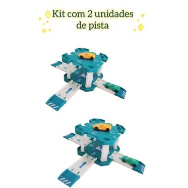 Imagem de Kit com 2 Pista Garagem De Carrinhos De Corrida - Brinquedo Infantil  