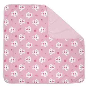 Imagem de Manta dupla face de bebê 100% algodão ursa rosa - Era Uma Vez
