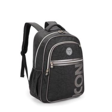 Imagem de Mochila Feminina Escolar de Costas Kika KK24M13, Cinza