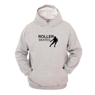 Imagem de Moletom Masculino Canguru Capuz Estampa Roller Skates - Ragor, G, Cinz