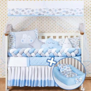 Imagem de Jogo Enxoval Bebe Com Caminha E Almofada ul Macio Menino - Beatriz Enx