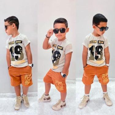Imagem de Roupa Infantil Conjunto Masculino Moda Bloqueirinho - Ikaros Kids, Mar
