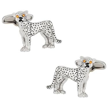 Imagem de Abotoaduras Safari Cuff-Daddy Cheetah com olhos Swarovski com caixa de apresentação