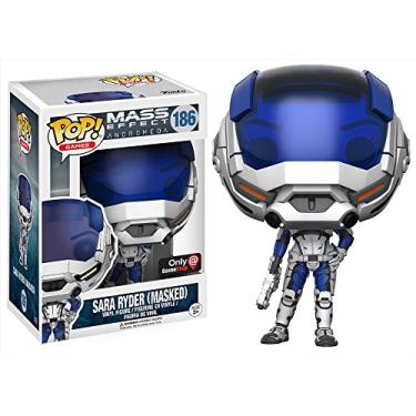 Imagem de Funko Sara Ryder [Mascarado] (Exclusivo Gamestop) Boneco de vinil Pop! Jogos x Mass Effect + 1 pacote oficial de cartas colecionáveis de videogame (13269)