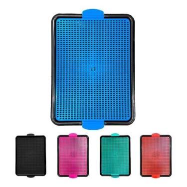 Imagem de Sanitário Canino Grande Banheiro Pet Educador Xixi Sim Tapete Higiênico Cachorro(PRETO)