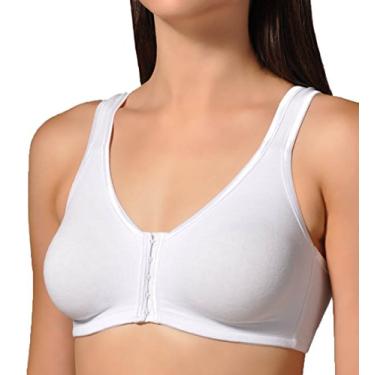 Imagem de Valmont Sutiã feminino confortável com fecho frontal, Branco, 46C