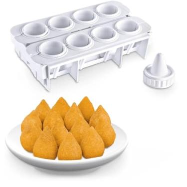 Imagem de Modelador de Coxinhas TYDA, Kit com Formas para 8 Salgados, Fábrica de Coxinhas
