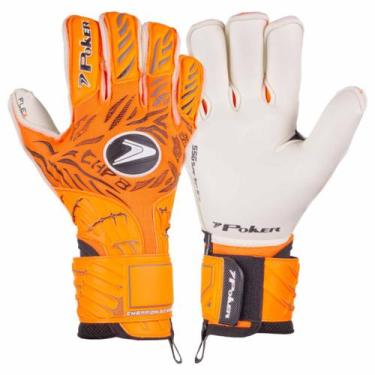 Imagem de Luva De Goleiro Profissional Champion 8 Extended Poker , 11, Laranja
