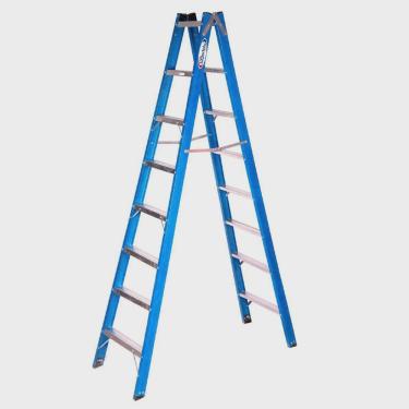Imagem de Escada em Fibra Tesoura Dupla 8 Degraus 2,40m Premium WBertolo
