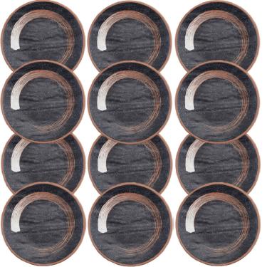Imagem de 12 Pratos Melamina Premium 20cm Restaurante Oriental Japones