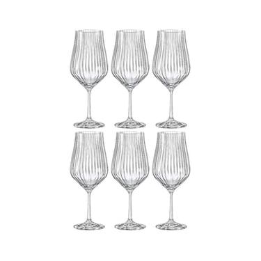 Imagem de Conjunto de Taças para Água Bohemia Tulipa Optic em Cristal 550ml - 6 Peças