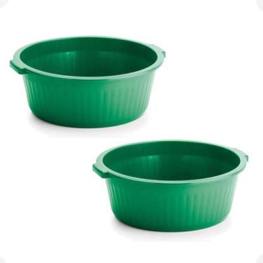 Imagem de Kit 2 Balde Bacia Multiuso de Plástico canelada 12 Litros - Arqplast
