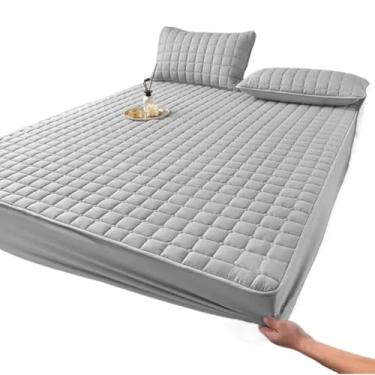 Imagem de Capa Para Colchão Impermeavel Matelado Com Elastico(Cinza,Berço Padrão)