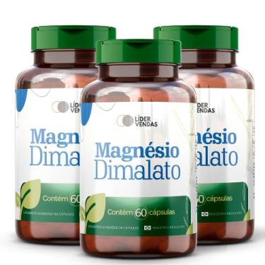 Imagem de Magnésio Dimalato - 1g com 60 cáps - 3 potes