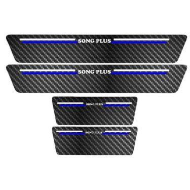 Imagem de Kit Soleira Protetora Porta Premium Blue Carbono Song Plus  - Jhow Ade