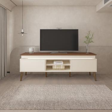 Imagem de Rack Aparador Lumina - Tv 75 Off White / Pinho