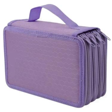 Imagem de Estojo Escolar Grande Espaçoso Com 4 Compartimentos Yepp Lilás
