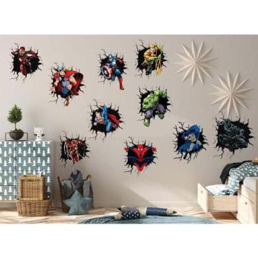 Imagem de Adesivo De Parede Super-Heróis Mod03 - Lojinha Da Luc