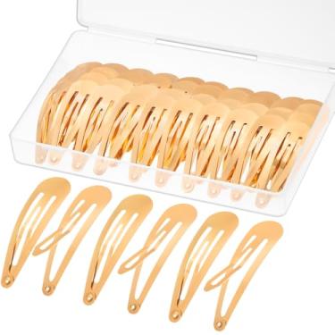 Imagem de Gingbiss 50 peças de grampos de cabelo de metal para mulheres, presilhas de cabelo com gota de água de 5 cm com caixa de armazenamento, grampos de cabelo antiderrapantes acessórios para mulheres e
