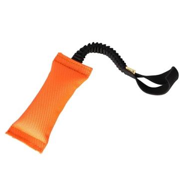 Imagem de Dingo brinquedo de puxar mangueira de incêndio para cães com alça elástica, brinquedo de puxar para treinamento de cães, agilidade, cabo de guerra, laranja Z30046