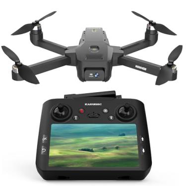 Imagem de Drone GPS com câmera de controle remoto de tela LCD de 4,5 polegadas, drones FPV com profissional com retorno automático, siga-me para adultos iniciantes, drone sem escova GPS de longo alcance, capa