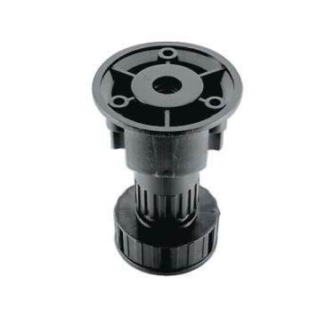 Imagem de Kit 10 Pé Nivelador Plástico para Móveis 100mm (160Kg) Preto Hafele - 