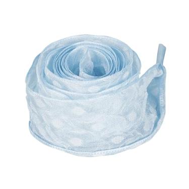 Imagem de Elerevyo Cadarços planos de fio de neve textura enrugada cadarços largos para tênis, sapatos de skate, botas esportivas, 1 par, Azul-celeste, 120cm/47.2"