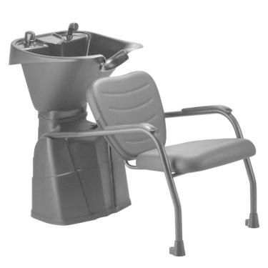 Imagem de Lavatório de Cabelo com Cuba Reclinável Dompel Top Preto