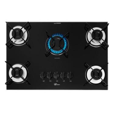 Imagem de Cooktop 5 Bocas Fischer 5Q Fit Line Gás Esmaltada Aramado Pr, Bivolt