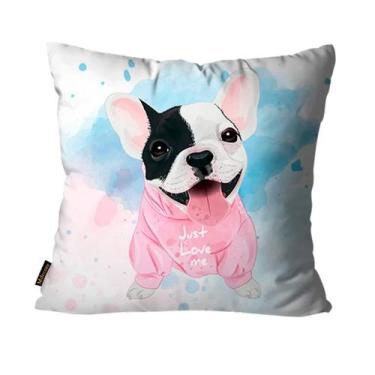 Imagem de Capa Para Almofada 45x45 Mdecore Gato Cachorro Pets, Bulldog