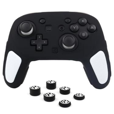 Imagem de RALAN Controller Skin with 6 Thumb Grips for Switch 2 Pro Controller, Anti-Slip Silicone Controller Cover Protector Case