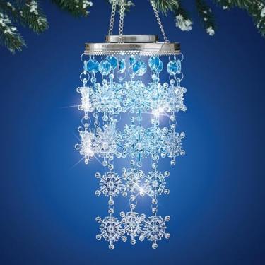 Imagem de VV-Ladybug Ornamento solar de floco de neve, presentes para mamãe avó, luzes solares à prova d'água para jardim, pátio, festa, quintal, decoração de janela ao ar livre