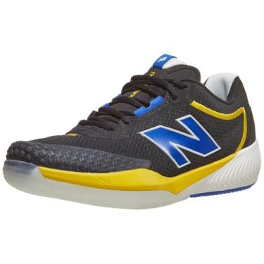 Imagem de New Balance Tênis masculino FuelCell 996 V4 Hard Court, Pedra preciosa preta/azul, 44