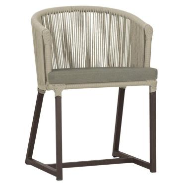 Imagem de Cadeira De Jantar Noronha Alumínio Marrom E8 Trama  Rami